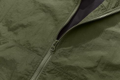 KGYA Men's Solid Color Rain Jacket, Lightweight Waterproof Quick Dry Loose Fit Hooded Rain Coat in Kuwait