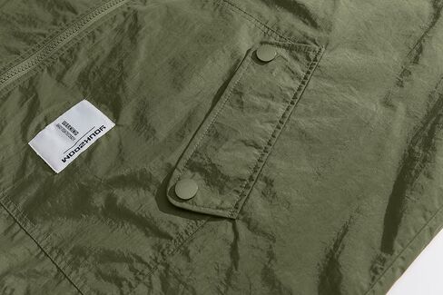 KGYA Men's Solid Color Rain Jacket, Lightweight Waterproof Quick Dry Loose Fit Hooded Rain Coat in Kuwait