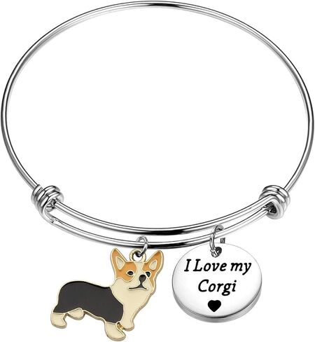 BAUNA Corgi Dog Gift I Love My Corgi Bracelet Gifts for Dog Lover Corgi Mom Gift in Saudi Arabia