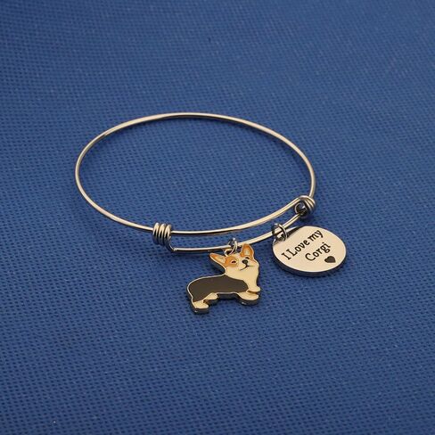 BAUNA Corgi Dog Gift I Love My Corgi Bracelet Gifts for Dog Lover Corgi Mom Gift in Saudi Arabia