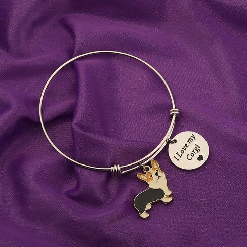 BAUNA Corgi Dog Gift I Love My Corgi Bracelet Gifts for Dog Lover Corgi Mom Gift in Saudi Arabia