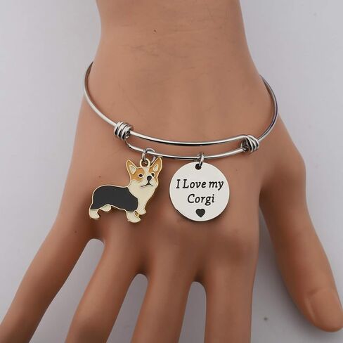BAUNA Corgi Dog Gift I Love My Corgi Bracelet Gifts for Dog Lover Corgi Mom Gift in Saudi Arabia