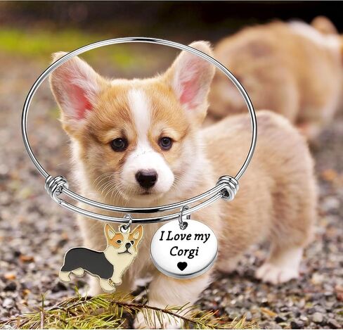 BAUNA Corgi Dog Gift I Love My Corgi Bracelet Gifts for Dog Lover Corgi Mom Gift in Saudi Arabia