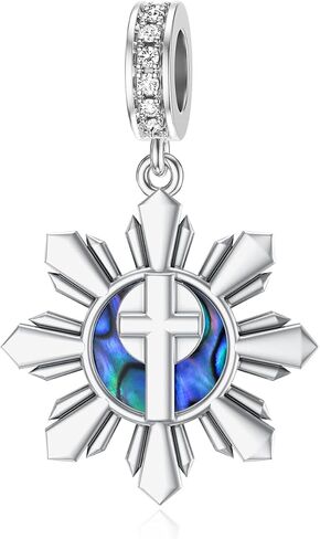 LEECCI Valentine Gift for Her Philippines Sun Charms for Bracelet 925 Sterling Silver Filipino Charm Bead Filipina Jewelry Gifts for Filipino Women Girls in Kuwait