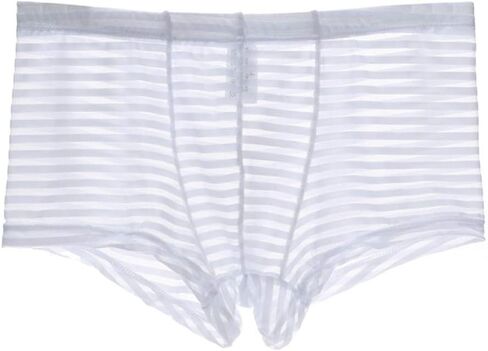 سراويل داخلية قصيرة للرجال من KAMUON مكونة من 4 قطع مثيرة منخفضة الارتفاع شفافة من خلال شبكة بوكسر in Kuwait