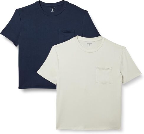 Amazon Essentials Women's Jersey Relaxed-Fit Short-Sleeve Crewneck Pocket T-Shirt, Pack of 2 in Saudi Arabia