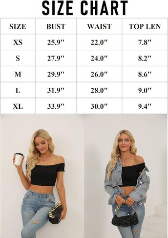 تي شيرت LOLONG نسائي بدون أكتاف قصير صيفي بأكمام قصيرة ومحبوك مضلع in Kuwait