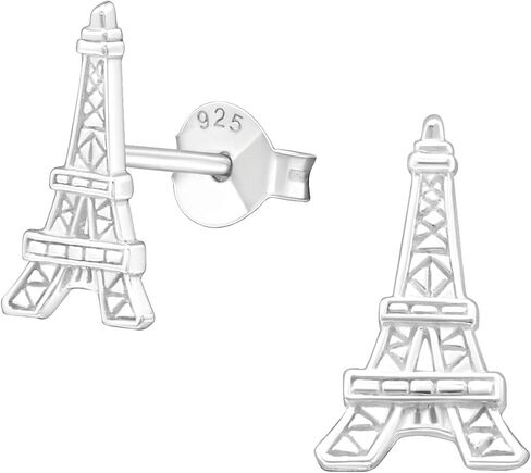 AUBE JEWELRY Hypoallergenic 925 Sterling Silver Eiffel Tower Statue Stud Earrings for Women in Kuwait