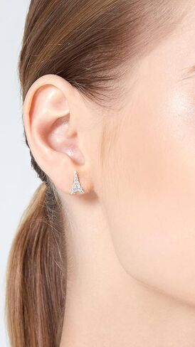 AUBE JEWELRY Hypoallergenic 925 Sterling Silver Eiffel Tower Statue Stud Earrings for Women in Kuwait