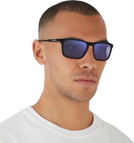 ARNETTE Man Sunglasses Black Frame, Dark Grey Lenses, 56MM in Kuwait