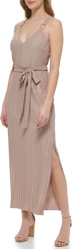GUESS Women's Crystal Pleated Maxi Waist Tie Dress in Kuwait