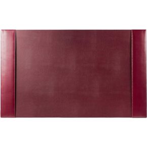Dacasso Bonded Pad with Side Rails Luxury Leather Desk Blotter for Writing, 30 x 18, Brown