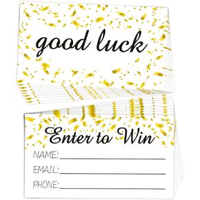200 Pieces Raffle Tickets 3.5"x2" Entry Cards Contest, Raffles, Ballot Box, Auction, Great for Fund Raisers, Fairs, Carnivals, and More - with Space for Name, Email Address, and Phone Number Fields