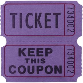 100 Purple Raffle Tickets Double Roll 50/50 Carnival Fair Split The Pot One Hundred Consecutively Numbered Fundraiser Festival Event Party Door Prize Drawing Perforated Stubs in Kuwait