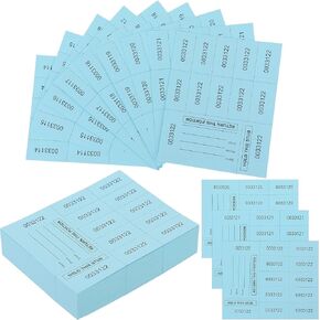 1000 Sheet 10 Bid Raffle Tickets Chinese Auction Tickets Sheets Auction Fundraiser Ticket Numbered with Name and Phone Number Per Sheet Raffle Tags for Silent Auction(Lake Blue)
