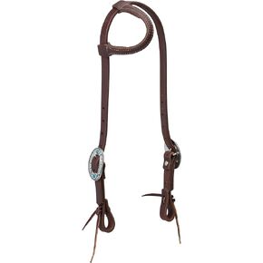 Weaver Leather 10-0606 Working Tack Designer Hardware Sliding Ear Headstall, Feather
