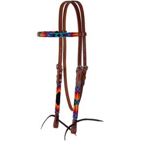 Circle Y Infinity Wrap Beaded Browband Headstall - Horse Size