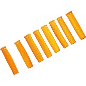 WFLNHB Orange 8PCS 1200° Spark Plug Wire Boots Heat Shield Protector Sleeve Replacement for SBC BBC