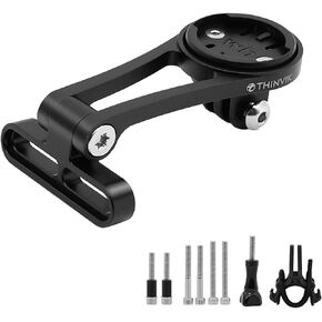 Thinvik Out-Front Extended Bike Computer Mount for Wahoo,Adjustable Angle Gopro Combo Mount for Wahoo Mini Wahoo Elemnt & Elemnt Bolt,Elemnt Roam GPS Bike Computer - CNC Aluminum Alloy