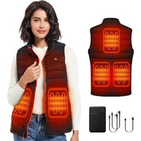 Heated Vest with Battery for Men Women USB Rechargeable Heated Clothing Heating Jacket Vest for Cold Weather