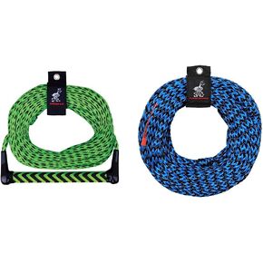 Airhead Water Ski Rope with EVA Handle, 1 Section for Tubing, Water Skis and Wakesurf Boards,Green and Black
