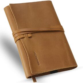 Jack&Chris Leather Bible Cover, Leather Book Cover for Men and Women, Bible Holder Strap Bible Cover Gifts, JC61-8L