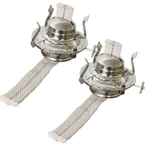 GXFCCYXT Oil Lamp Burner #2 Size Grayish Black Plated Oil Lamp Replacement Kerosene Lamp Parts Fits Hurricane Antique Vintage Oil Lamps for a 3 Inch Base Chimney