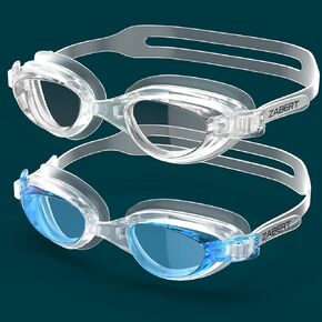 ZABERT 2 Pack Unisex-Adult & Youth Swim Goggles, W7