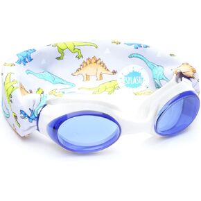 SPLASH SWIM GOGGLES with Fabric Strap - Blues & Greens Collection- Fun, Fashionable, Comfortable - Adult & Kids Swim Goggles