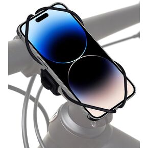 حامل هاتف للدراجة، متوافق عالميًا، حامل هاتف للدراجة من السيليكون قابل للتعديل، هواتف ذكية iPhone وAndroid مقاس 4.7-7.2 بوصة in Kuwait