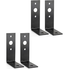 PARTSam 4X Black Trailer Light Brackets L Shape Tail Light Mounting Bracket Electrophoretic Deposition Steel for Boat Utility Trailer Lights Parts Accessories, 4.5 x 3 x 1.5 Inch