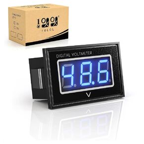10L0L Golf Cart Digital Volt Meter, Waterproof Battery Monitor 12V 24V 36V 48V 60V, LED Digital Volt Meter Battery Meter Gauge Voltage Display DC5-130V Fits Golf Cart Club Car, EZGO, Yamaha, Boats
