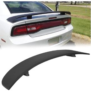 HECASA Rear Trunk Spoiler Wing Compatible with 2011-2023 Dodge Charger 4 Door Matte Black ABS Factory Style