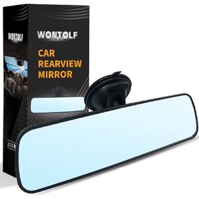Rear View Mirror Universal Rearview Mirror Interior Anti-glare RearView Mirror with Suction Cup Car Accessories for Car Truck SUV Boats 9.76"(248mm)