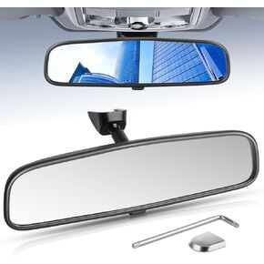 10.5" Rear view mirror, Interior rearview mirror Kit Universal Fit Type Compatible with Chevrolet Ford Toyota Nissan Jeep Honda Subaru Hyundai Kia Mazda Buick and More for Car