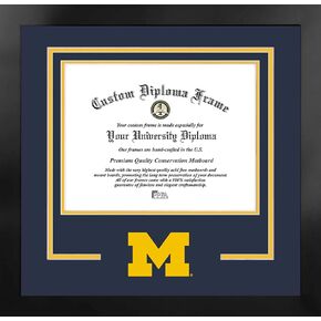Campus Images NCAA Michigan Wolverines Unisex Spirit Diploma Manhattan Black Frame with Bonus Lithograph, Black, One Size in Saudi Arabia