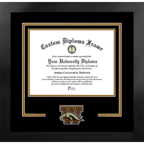 Campus Images NCAA Western Michigan Broncos Unisex Spirit Diploma Manhattan Black Frame with Bonus Lithograph, Black, One Size