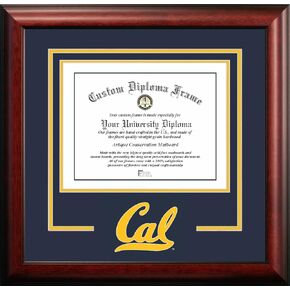 Campus Images NCAA Cal Golden Bears Spirit Diploma Frame 8.5 x 11 Inches Mahogany