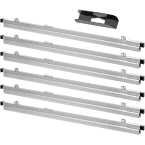 Adir Blueprint Clamp 42 Inches - Blueprint Clips, Blueprint Binding Strips, Architectural Blueprint Binders for Drawing Rack Storage of Poster, Maps & Construction Plan Holder (Pack of 6)