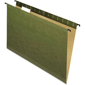 Pendaflex SureHook Reinforced Hanging File Folders, Legal Size, Standard Green, 1/5 Cut, 20/BX (6153 1/5)