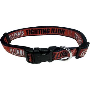 Pets First Collegiate Pet Accessories, Dog Collar, Illinois Fighting Illini, Large