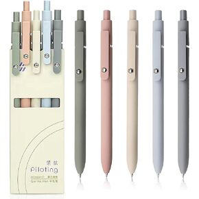 Gel Pens, 6 Pcs 0.5mm Fine Point Smooth Writing Pens Cute Pens, High-End Series Black Ink Pens for Journaling Note Taking, School Office Supplies for Women Men (6 Pcs Gold Vintage)