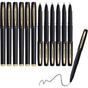 أقلام جل حبر سوداء بمشبك معدني من WINYOOD، أقلام جريئة 0.7 مم، مع خرطوشة حبر كبيرة، 12 عبوة، (GP-1848) in Kuwait