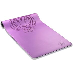 Extra Thick 6mm Yoga Mat for Fitness and Pilates - Natural Eco Friendly Rubber, Extra Cushion for Stability and Comfort, Absorbent non-slip grip with 2 carry straps