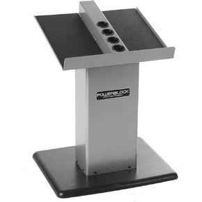 POWERBLOCK Large Column Stand, Dumbbell Rack & Weight Rack,Silver/black