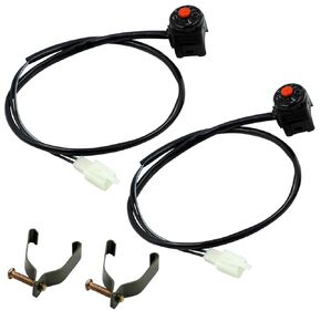 Universal Motorcycle Kill Stop Switch Horn Button Motorbike Switch Handlebar for ATV Dirt Bike 7/8inch 22mm (Pack of 2) (Red)