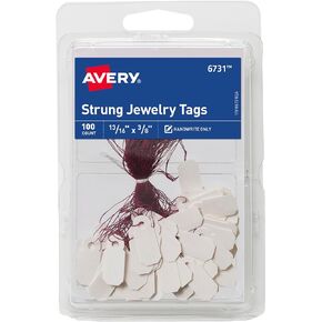 Avery Jewelry Tags, 0.8125 x 0.375 Inches, Pack of 100 (6731)