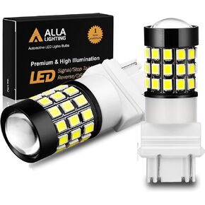 Alla Lighting نسخة مطورة T25 3156 3157 LED مصابيح الفرامل القوية، مصباح إيقاف وامض أحمر 3057K 4057K 3457 4114 4157KX 3157KK 3157KX 3155 فائق السطوع 2835-SMD 12V
