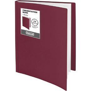Dunwell Binder with Plastic Sleeves 24-Pocket (Black), Presentation Book, 8.5 x 11 Portfolio Folder with Clear Sheet Protectors, Displays 48 Pages of Documents, Certificates, Keepsakes