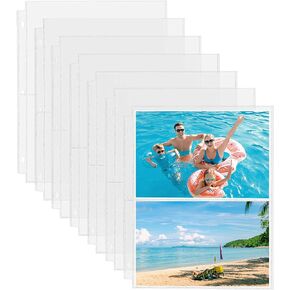 30 Pack Photo Sleeves for 3 Ring Binder - (4x6, for 180 Photos), Archival Page Protectors, Clear Plastic Refill Pages, Postcard Sleeves, Acid-Free